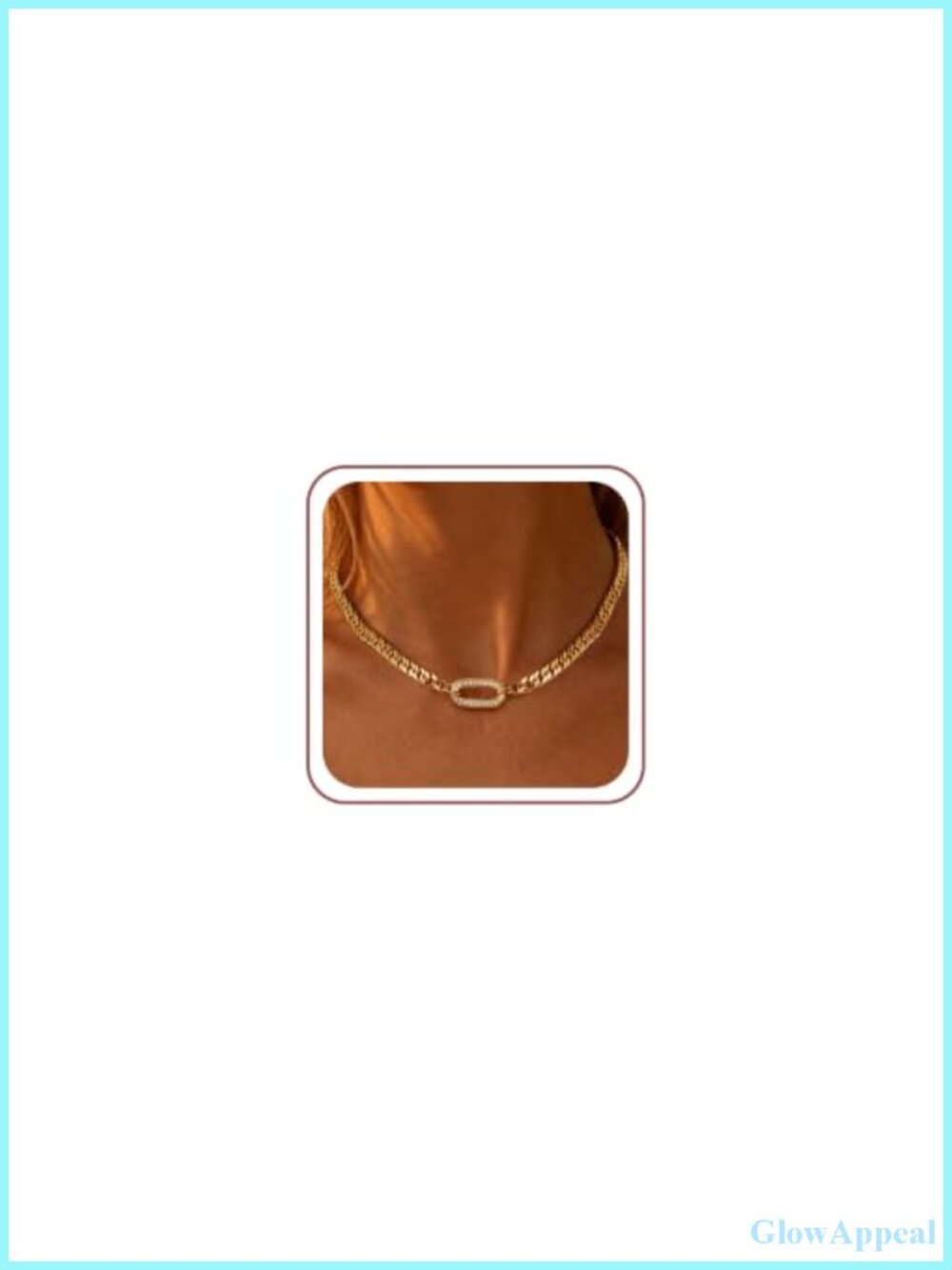 Chunky Cuban Link Chain Necklace CZ Pendant Women's Jewelry Gift